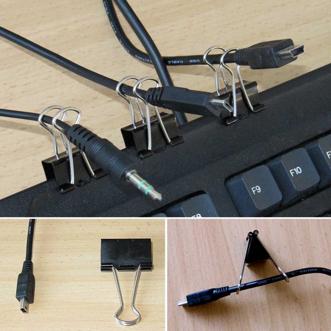 Foldback-Klammer eignet sich als Kabelhalter